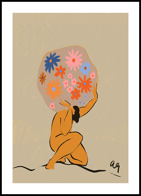 World On Her Shoulders Plakat - Posterbox