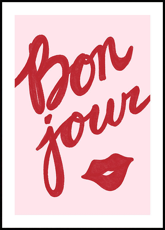 Bonjour Kiss Plakat - Posterbox