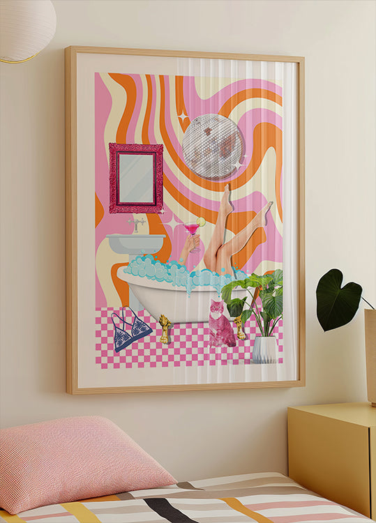 Groovy Bathtub Bliss - Posterbox