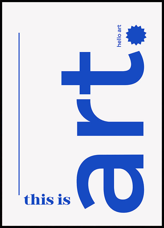 Hello Bold Typography Plakat - Posterbox