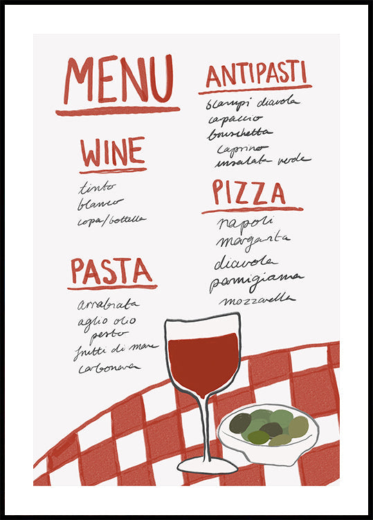 Italian Cuisine Delight  Plakat - Posterbox