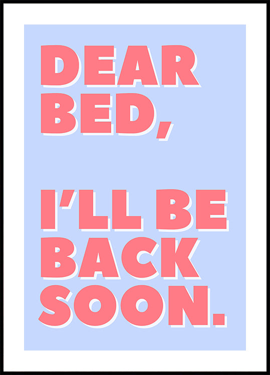 Letter to My Bed Plakat - Posterbox