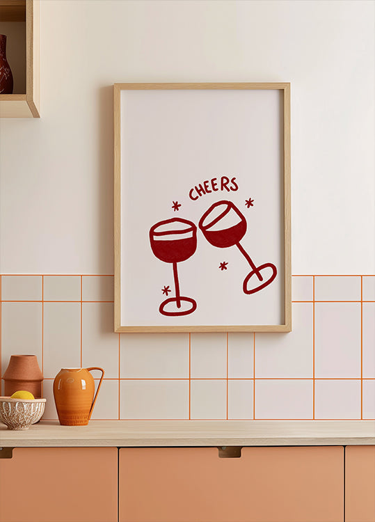Wine Glass Celebration Plakat - Posterbox