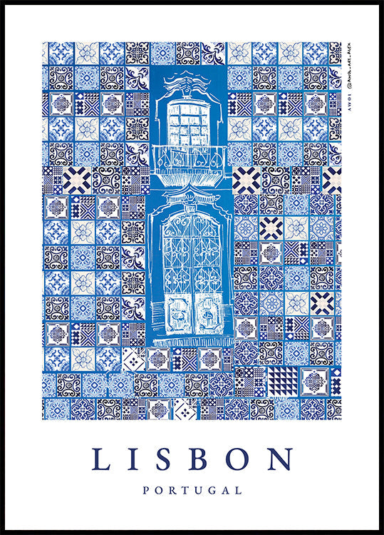 Lisbon, Portugal Patterns Plakat - Posterbox