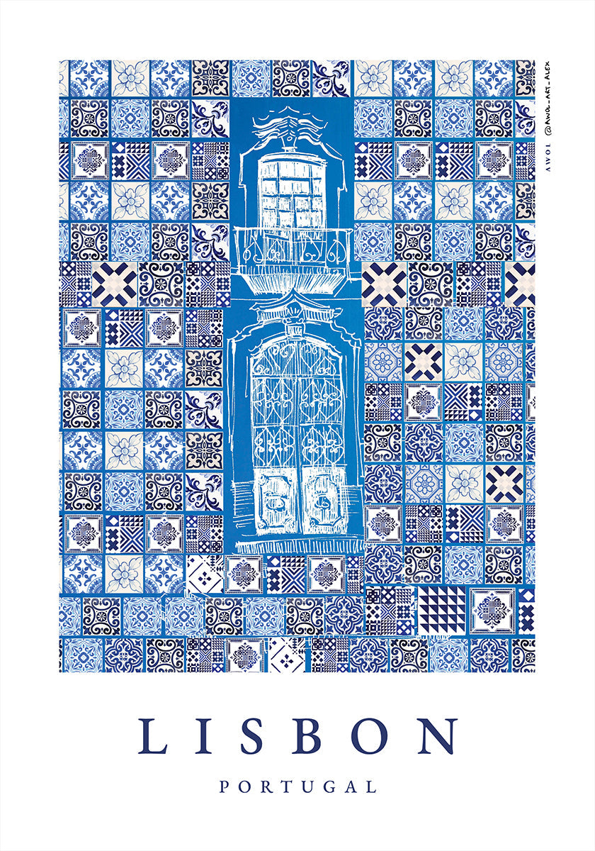 Lisbon, Portugal Patterns Plakat - Posterbox