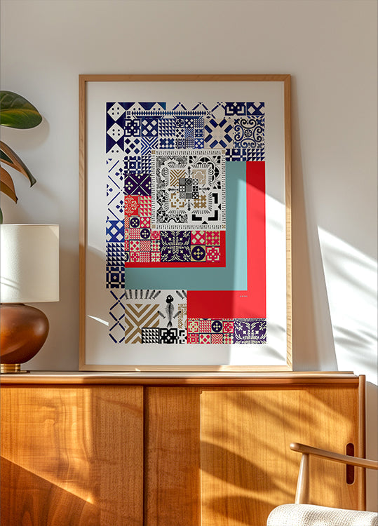 Portugese Abstract Pattern Plakat - Posterbox
