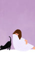 Girl and Cat Plakat - Posterbox