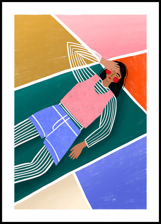 Vibrant Lady Resting - Posterbox
