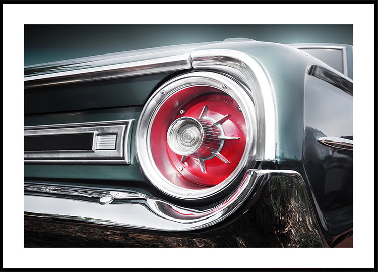 American classic car Galaxie 500 1964 Rear Plakat - Posterbox