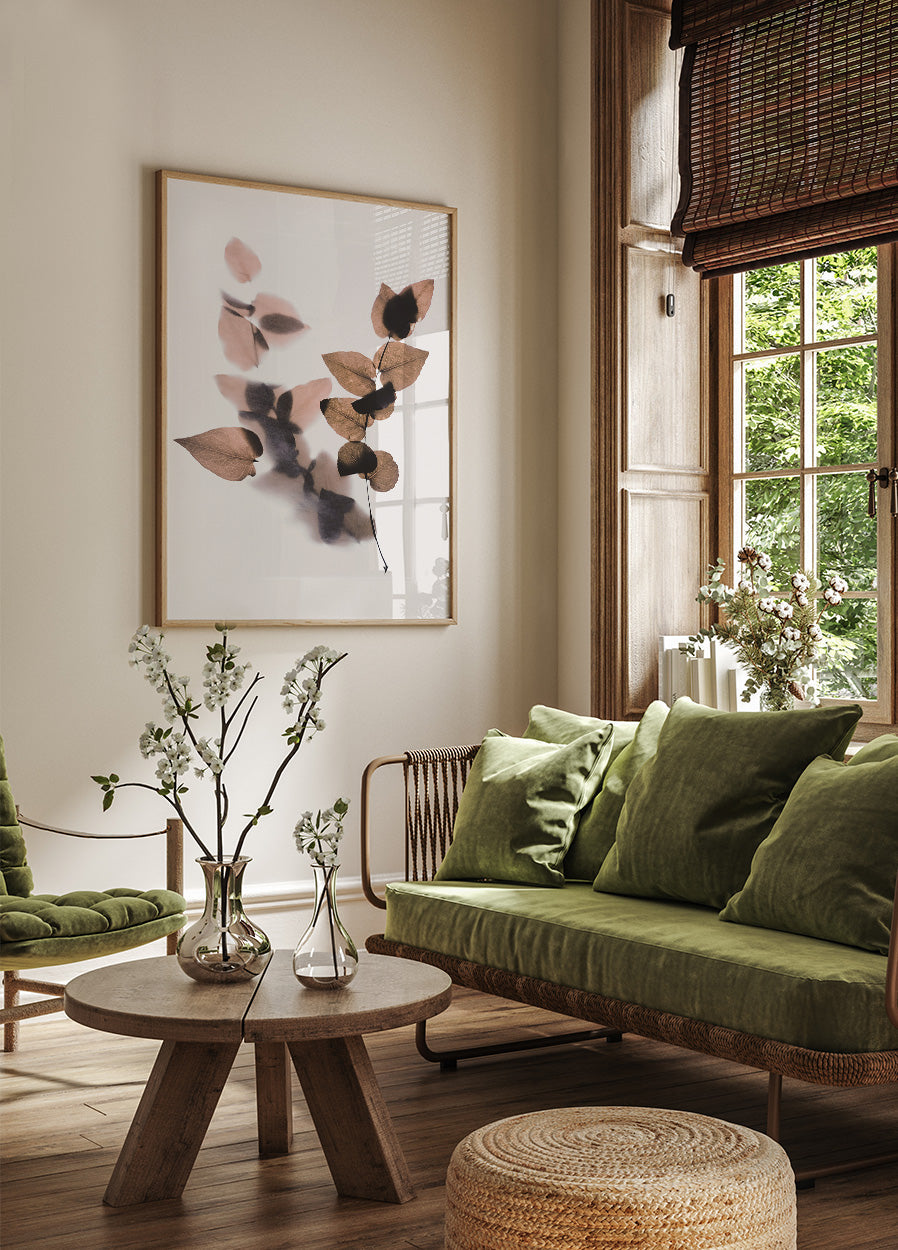 Poster mit braunen Blättern - Posterbox.dk