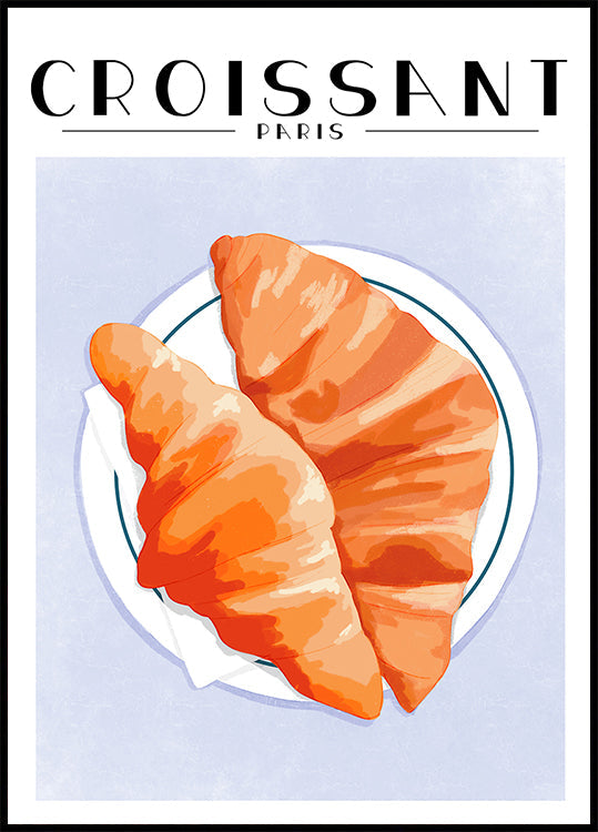 Croissant - Paris Plakat - Posterbox