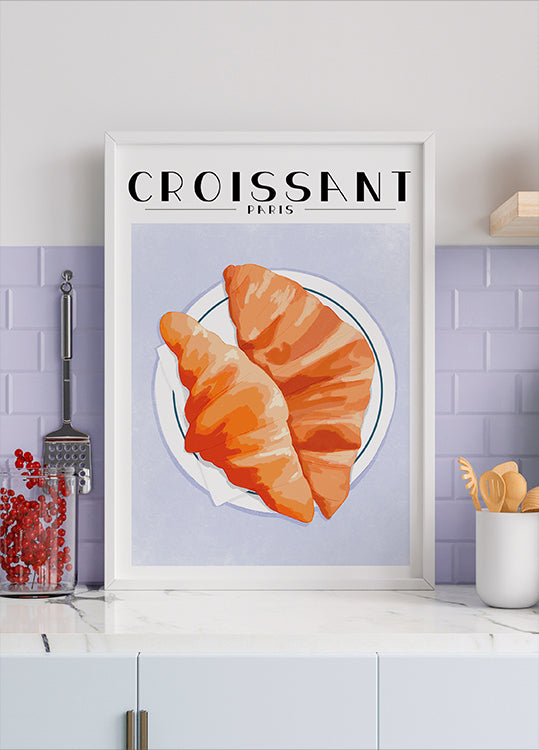 Croissant - Paris Plakat - Posterbox