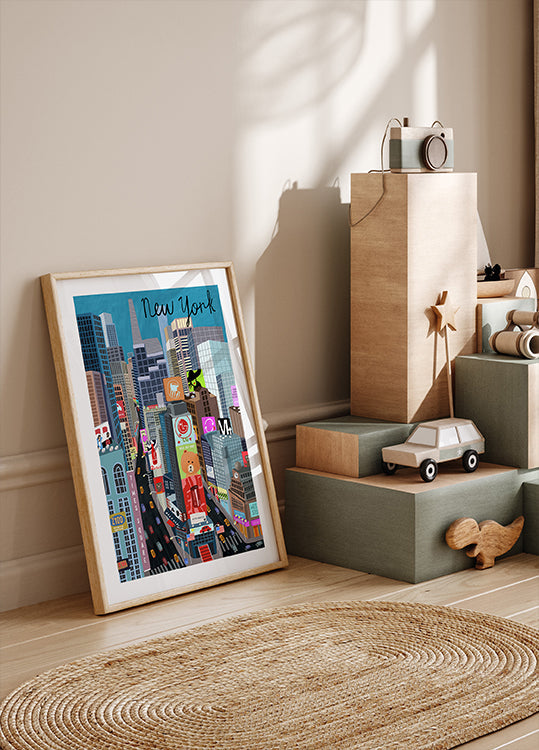 Times Square, New York Illustration by Artist Carla Daly - Posterbox
