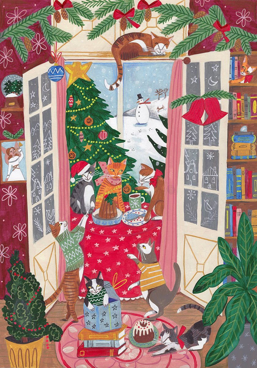 Cats in the Window Plakat - Posterbox