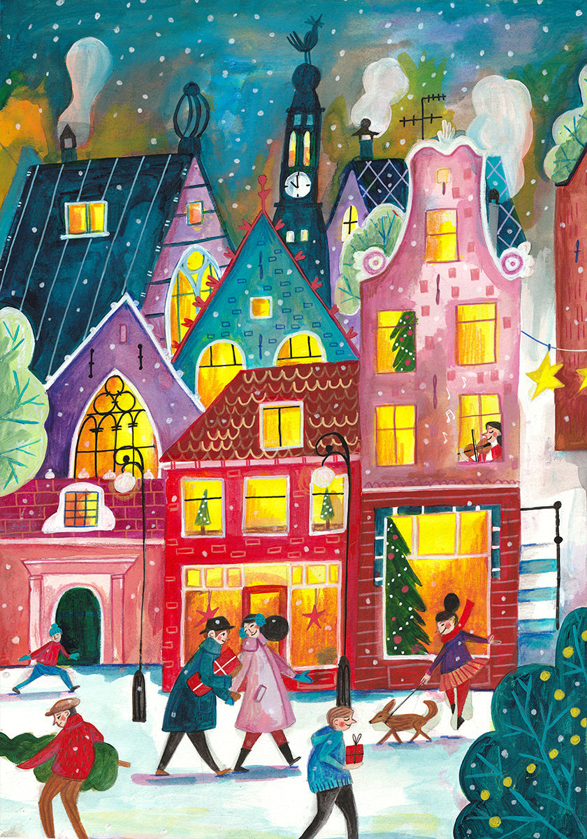 Christmas in Amsterdam Plakat - Posterbox