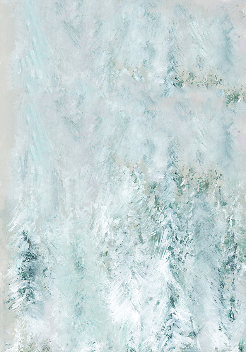Winter White Forest Scene 1 Plakat - Posterbox