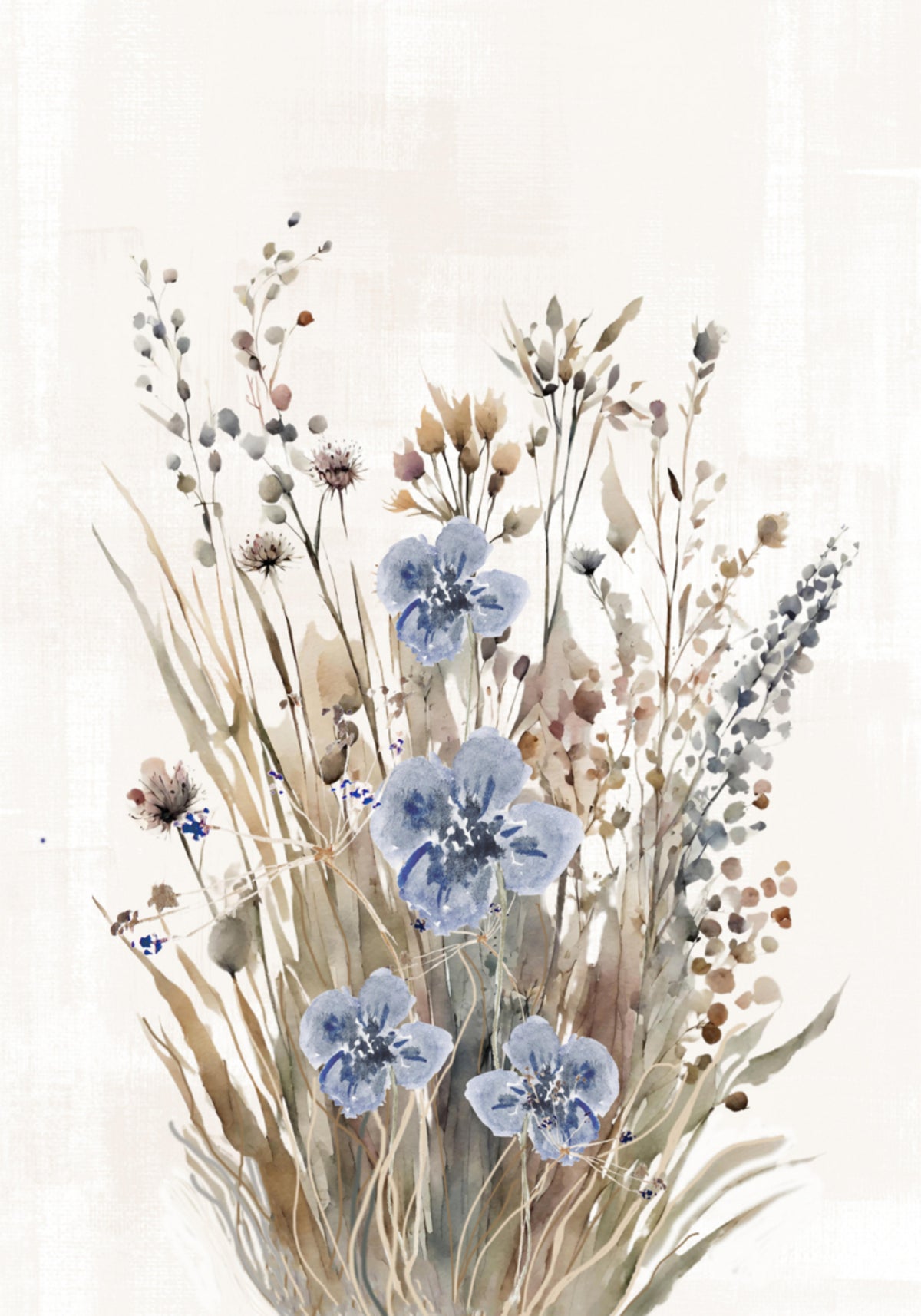 Sanfte Aquarell-Wildblumen
