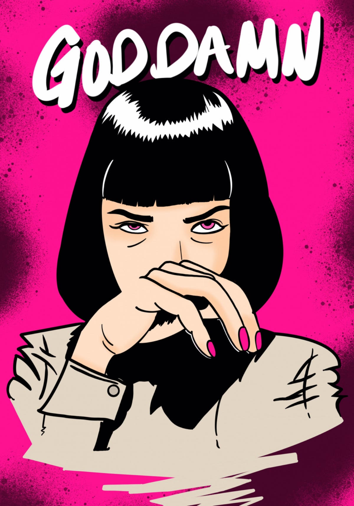 Freche Pop-Art-Frau
