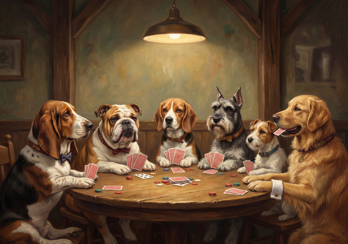 Hunde spielen Poker