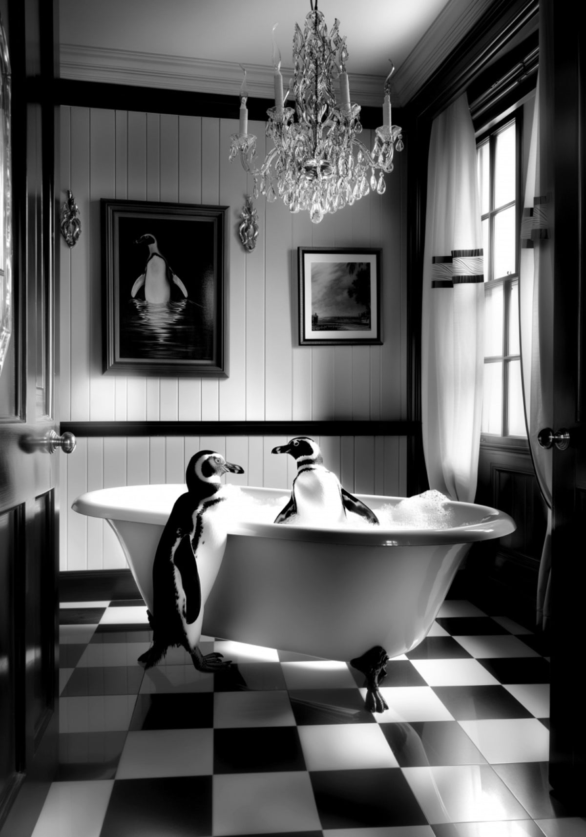 Elegantes Pinguinbad