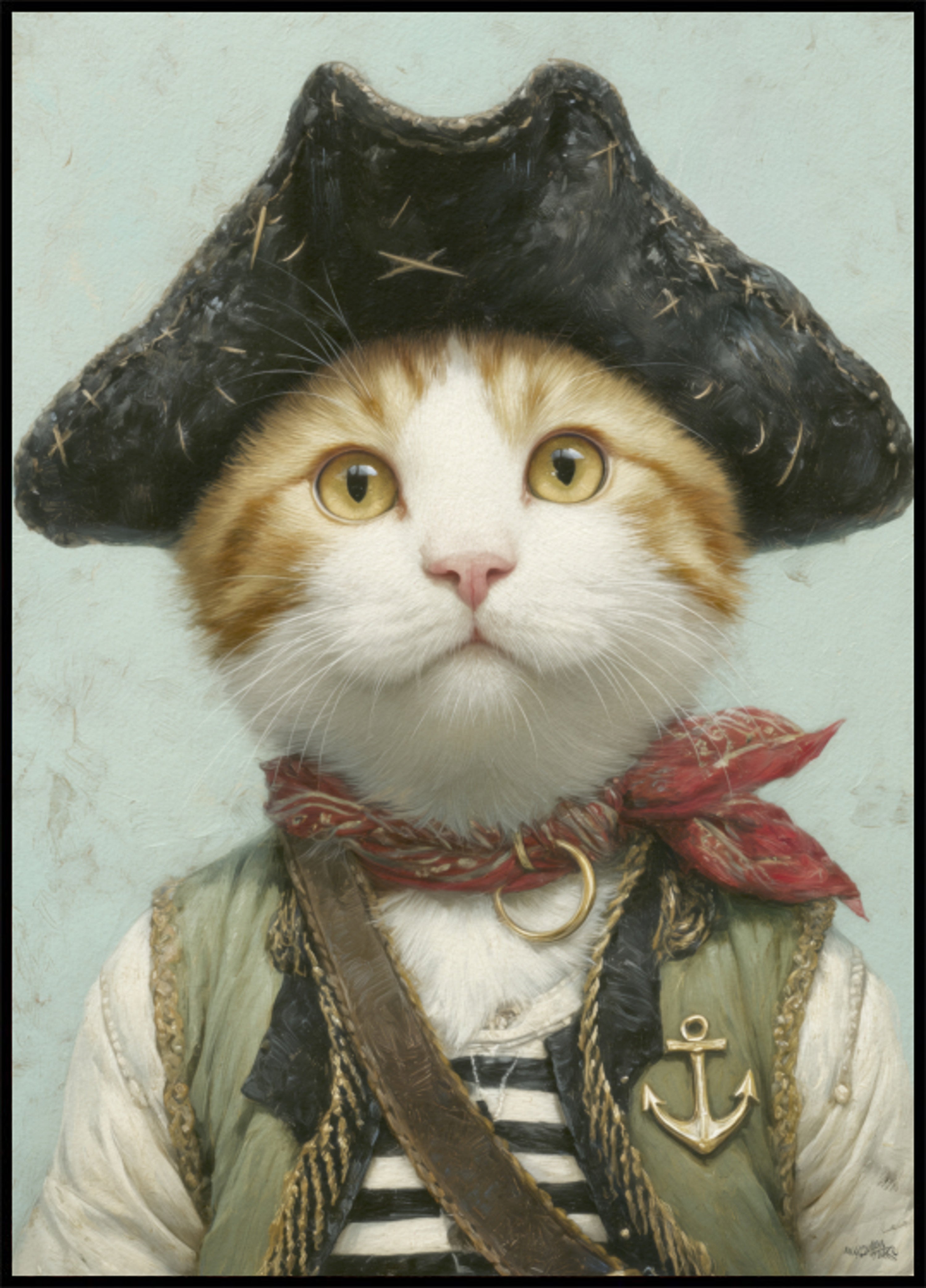 Katzenartiger Piratenkapitän
