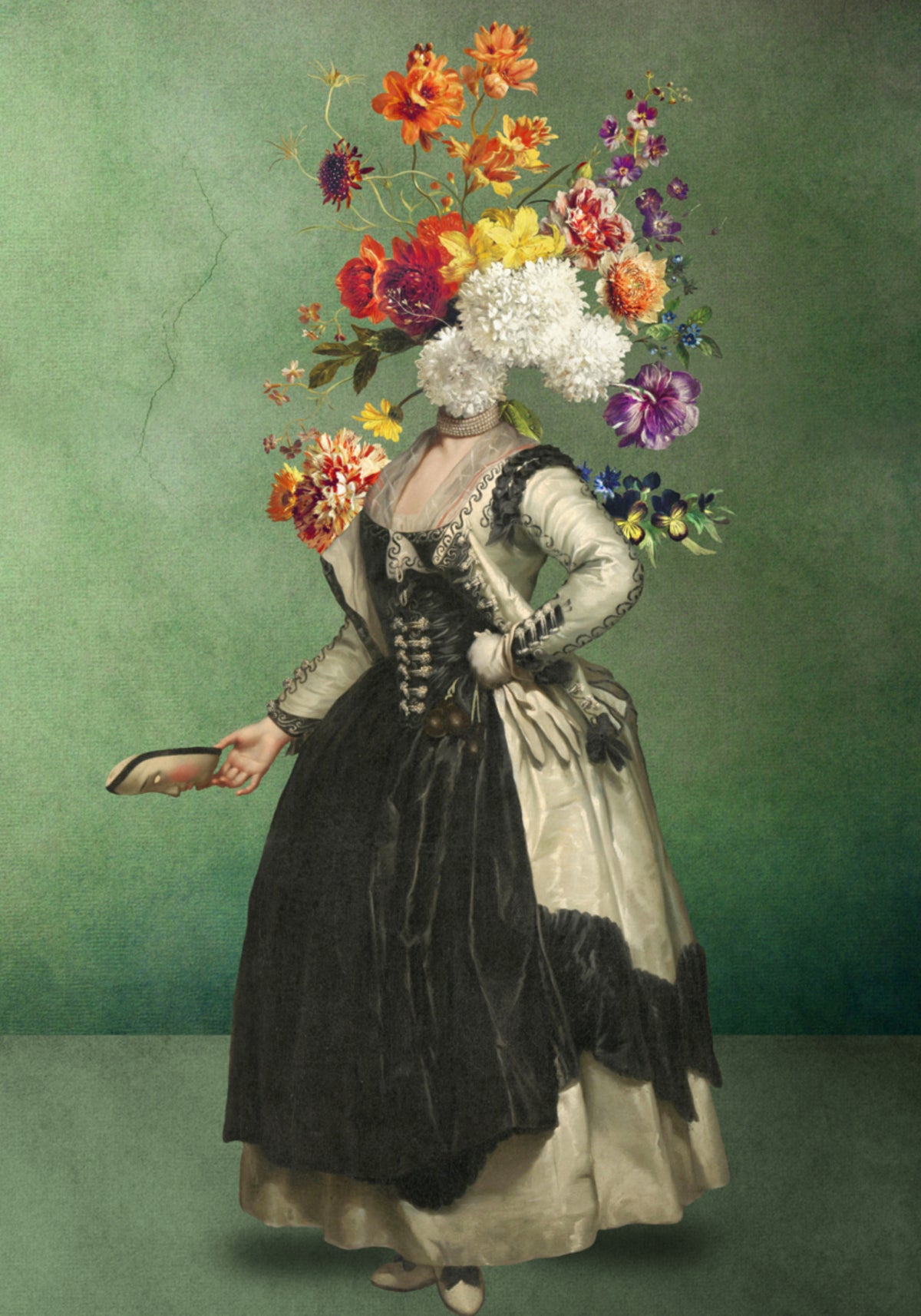 Elegantes Blumenkopfporträt