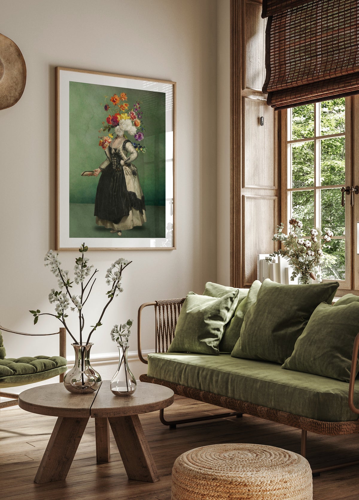 Elegantes Blumenkopfporträt