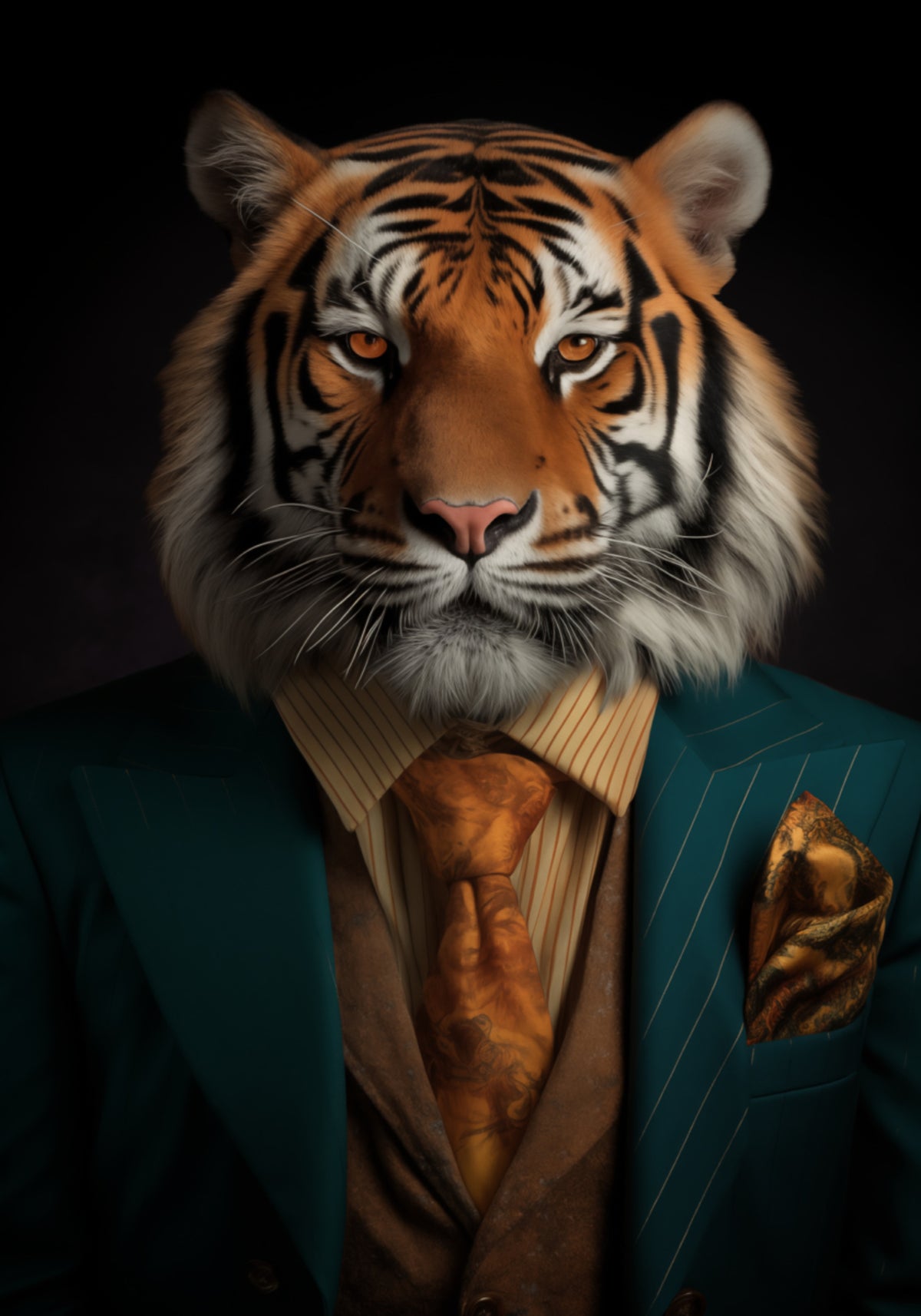 Gepflegtes Tigerporträt