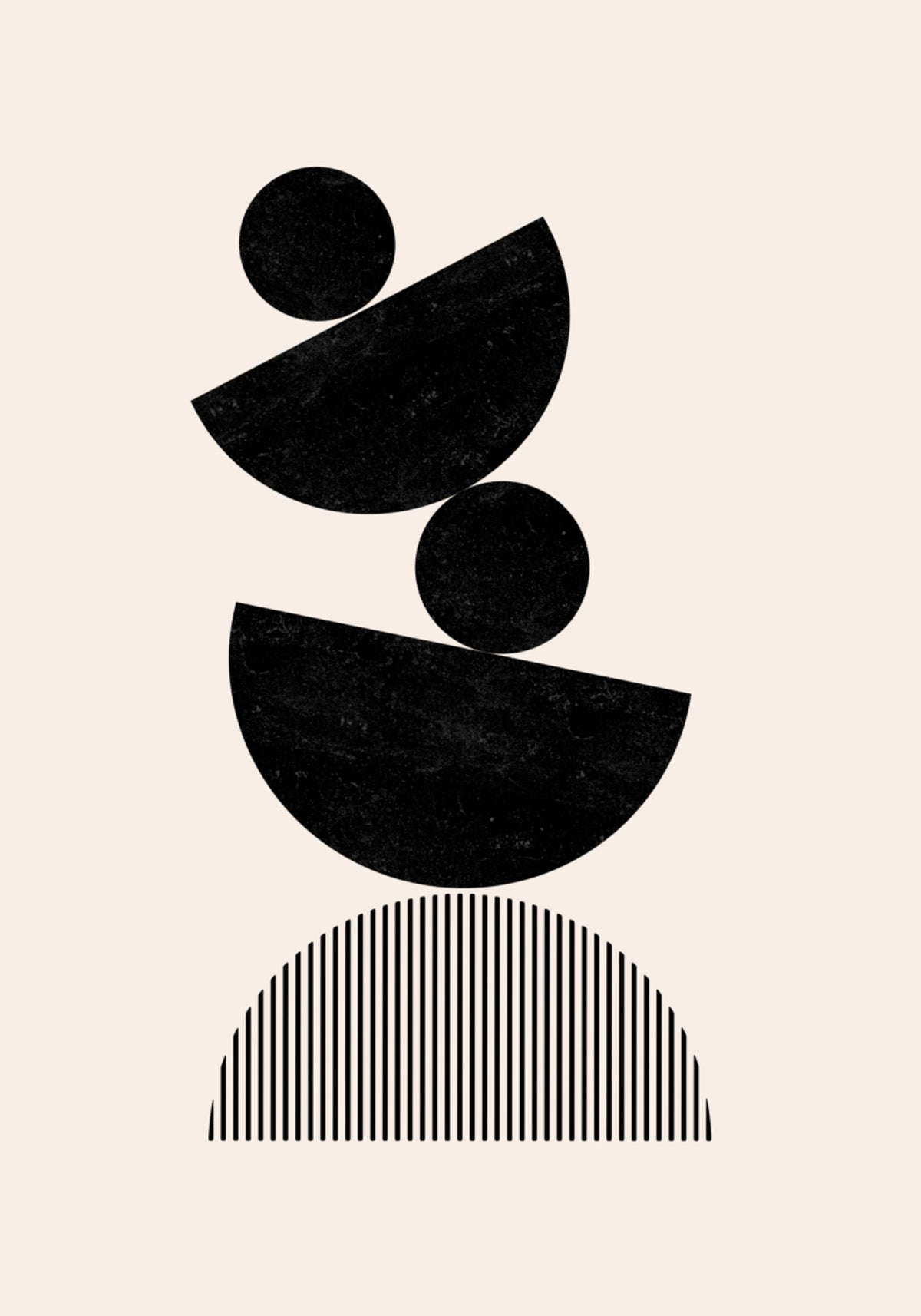 Schwarze geometrische Balance