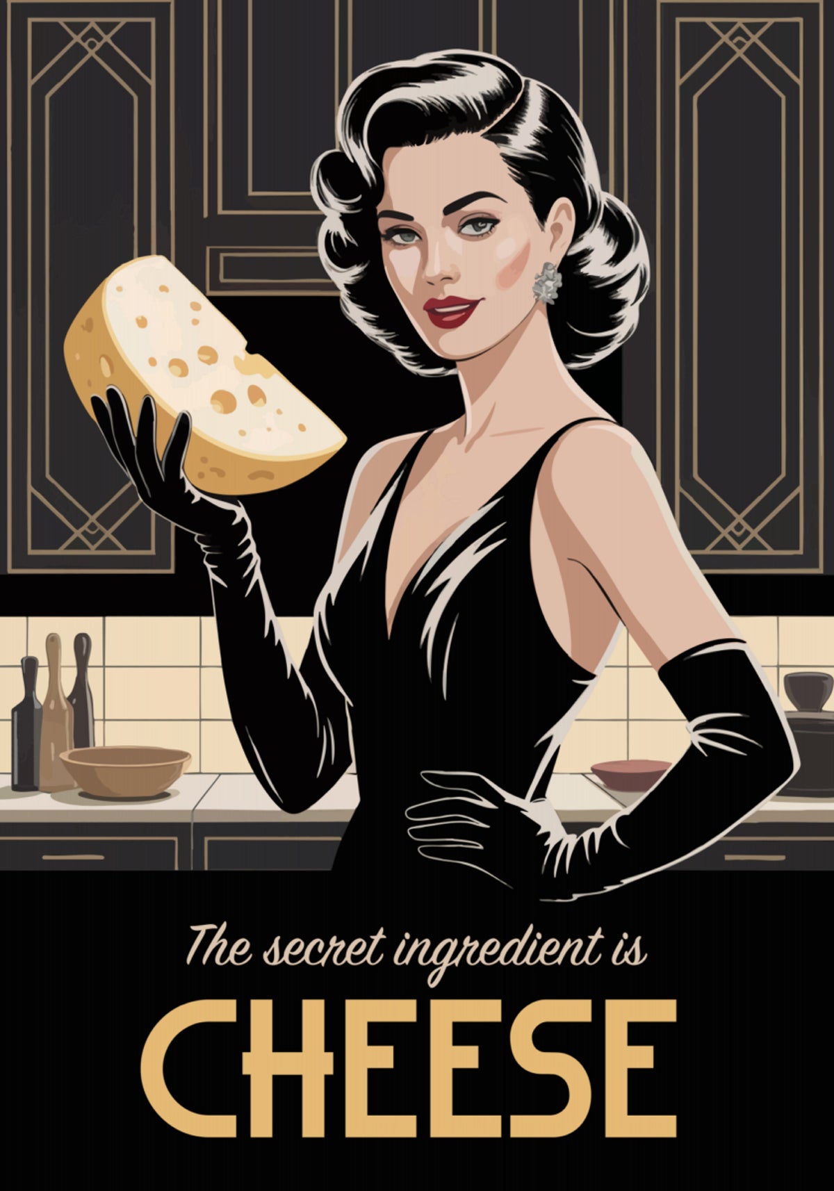 Retro-Glamour-Käse