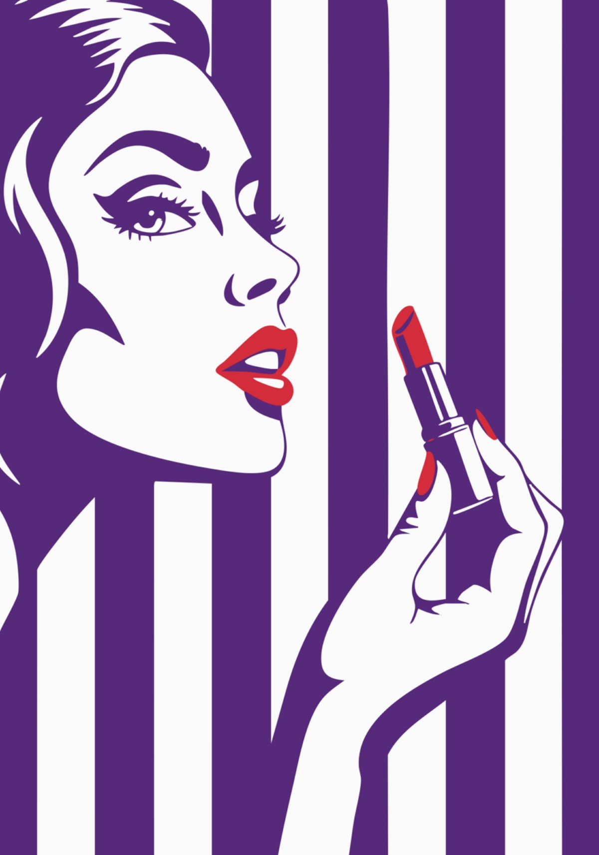 Mutiger Lippenstift-Glamour