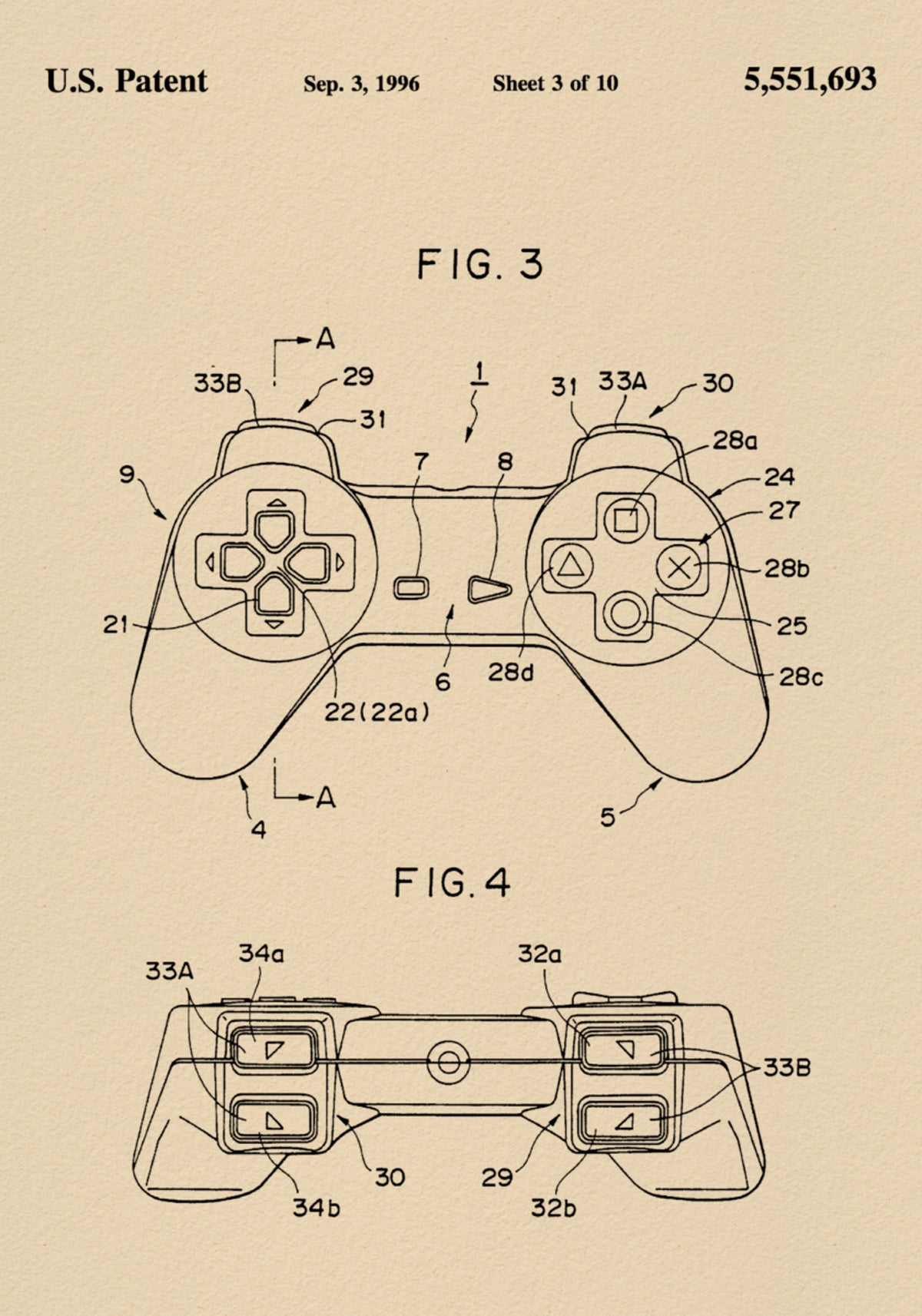 Klassisches Game-Controller-Patent