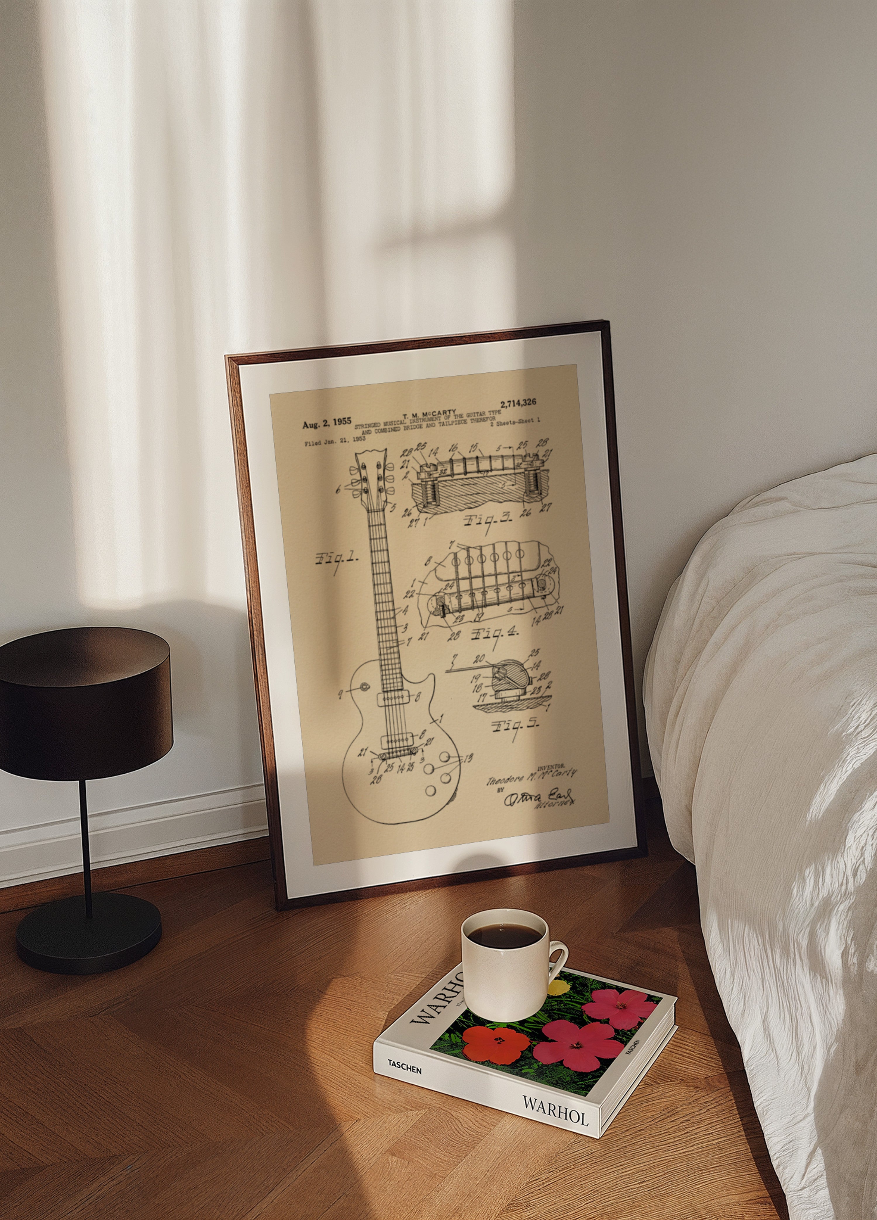 Vintage-Gitarren-Patentzeichnung