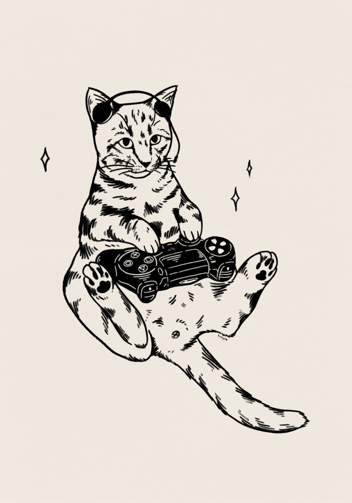 Chill Gamer Cat