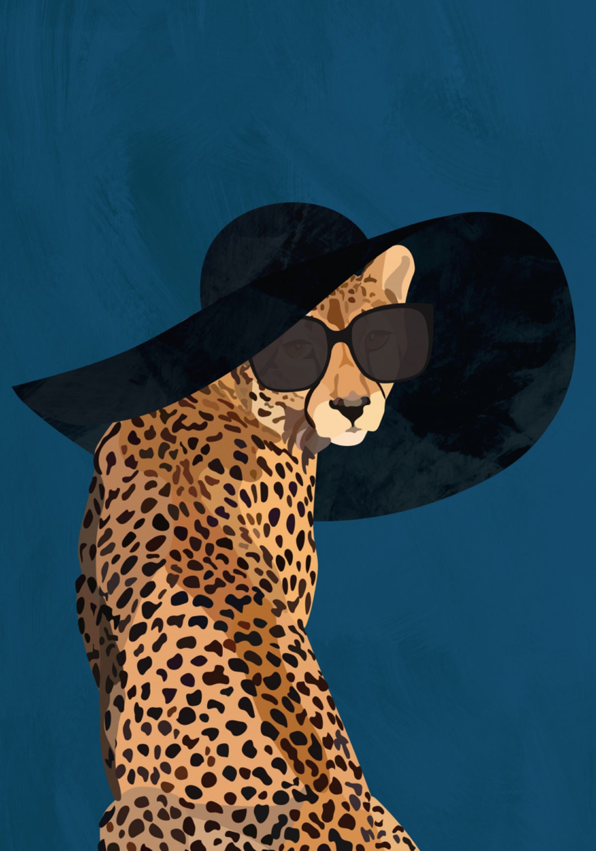 Schicker Gepard mit Hut