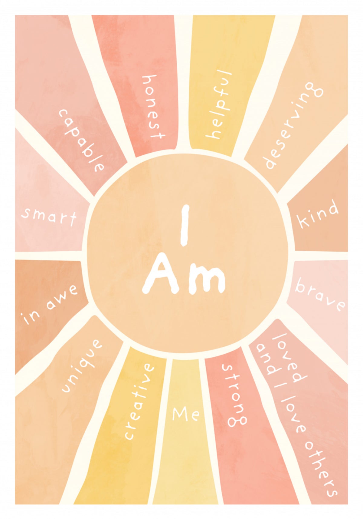 Positive Affirmationen Sunburst