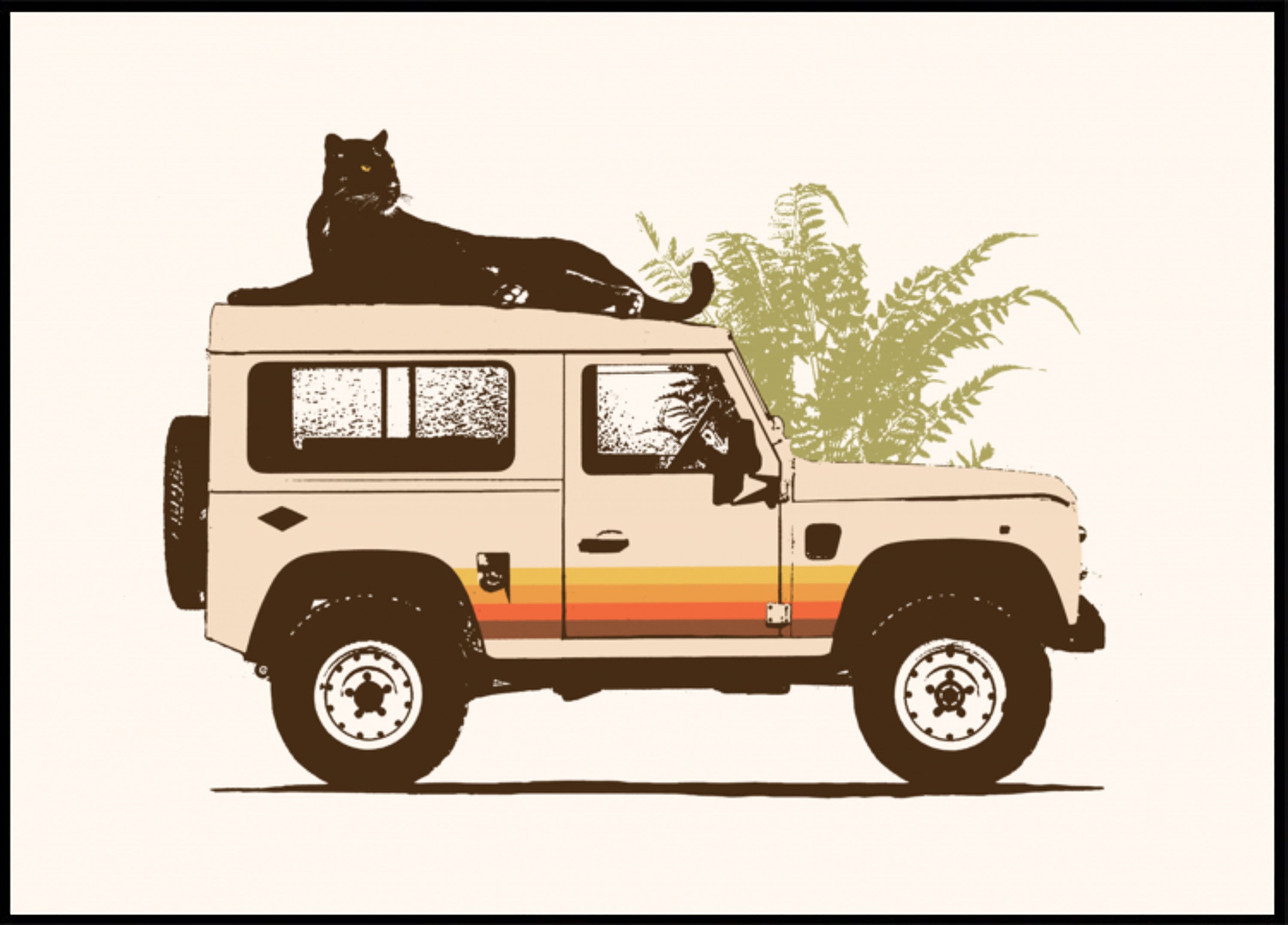 Raubkatzen-Safari-Auto