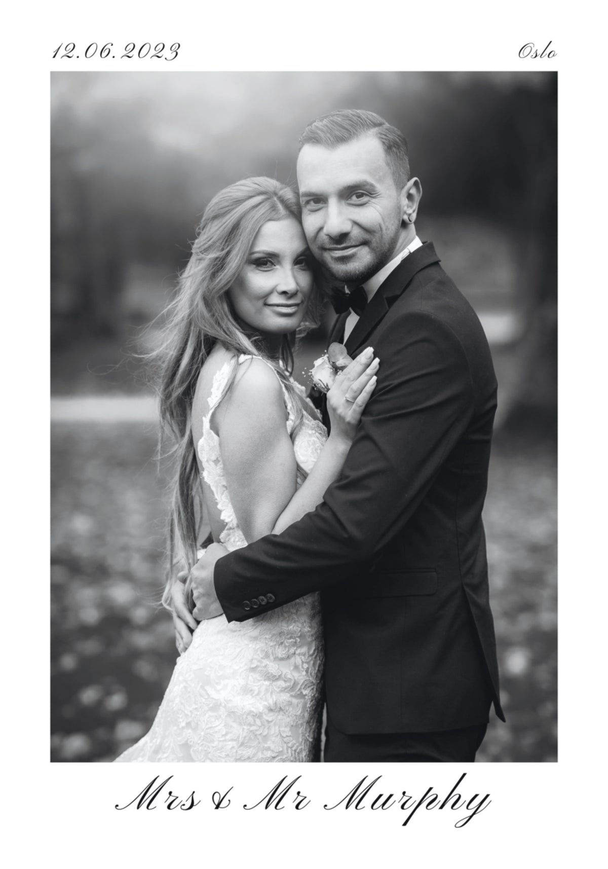 Personalisiertes Hochzeitsportrait