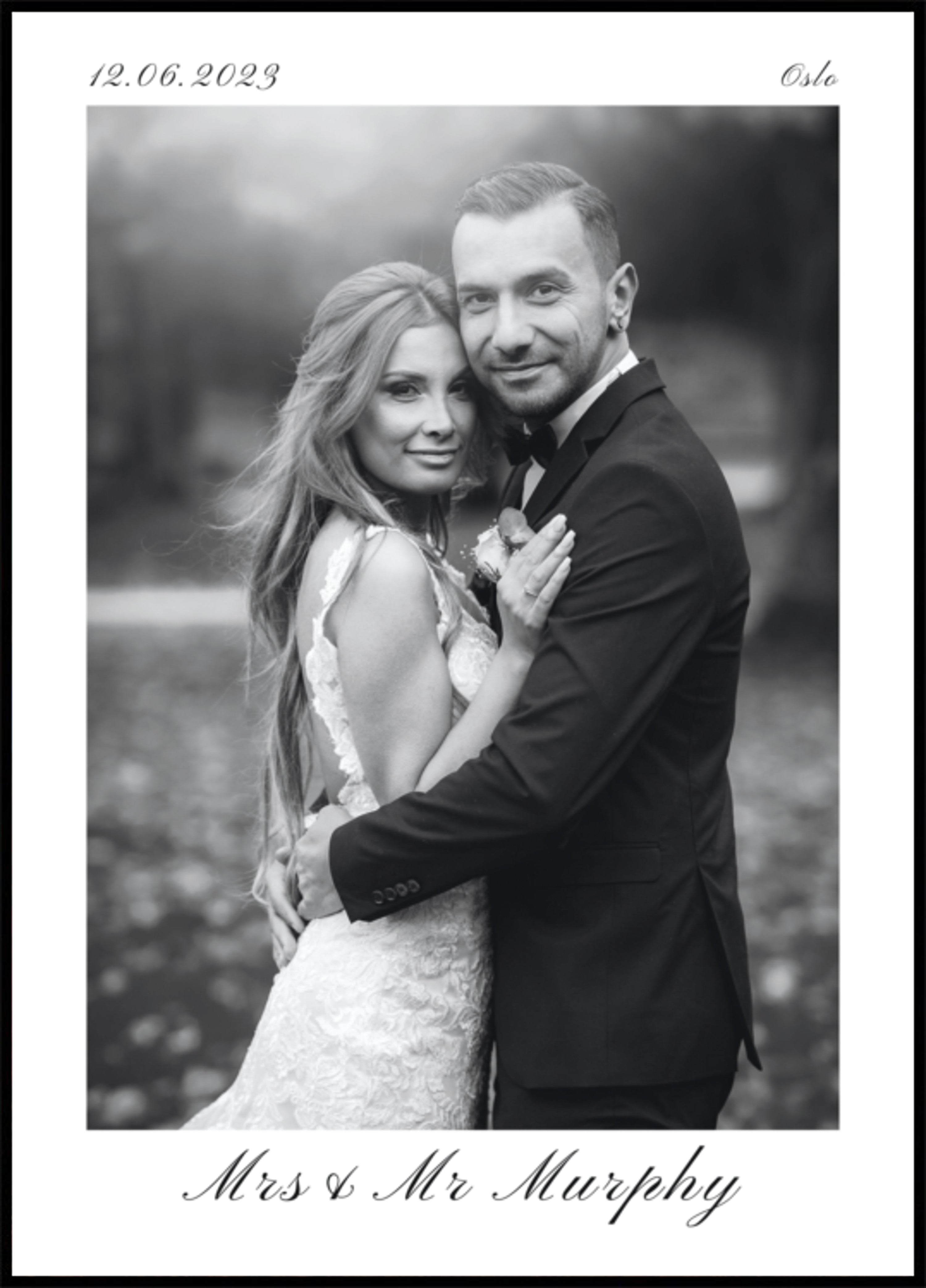 Personalisiertes Hochzeitsportrait