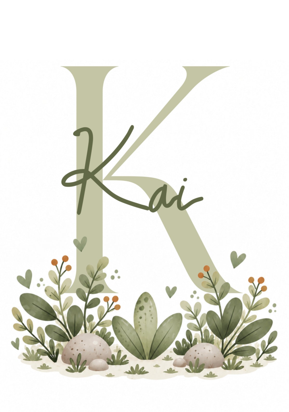 Personalisierte Initiale Botanisch