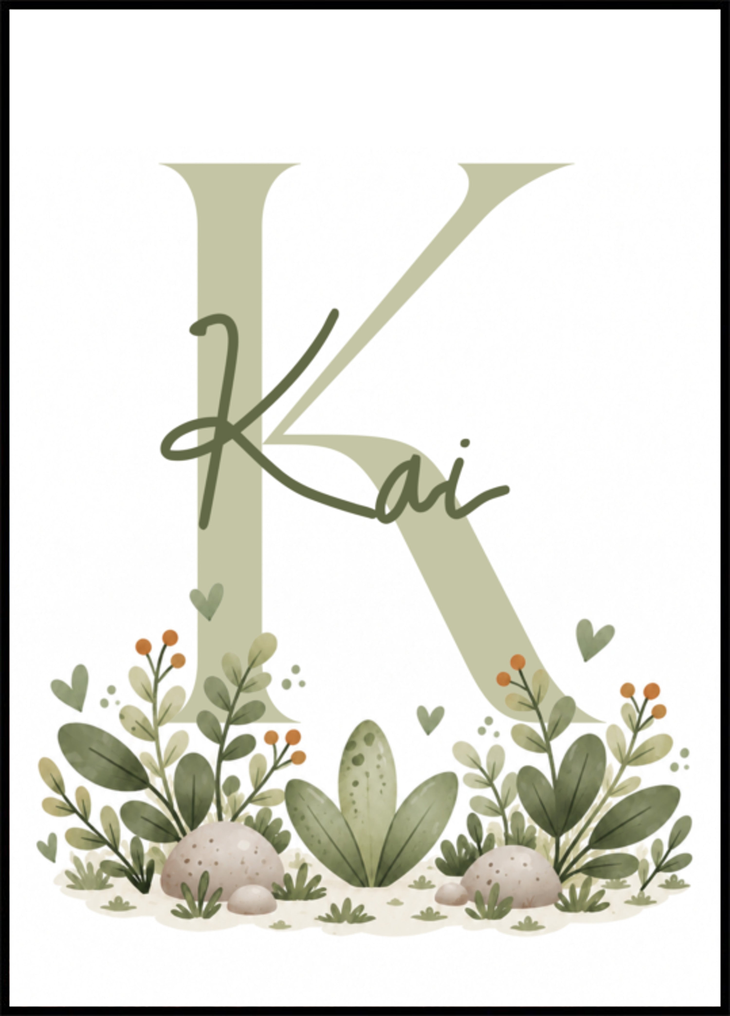 Personalisierte Initiale Botanisch