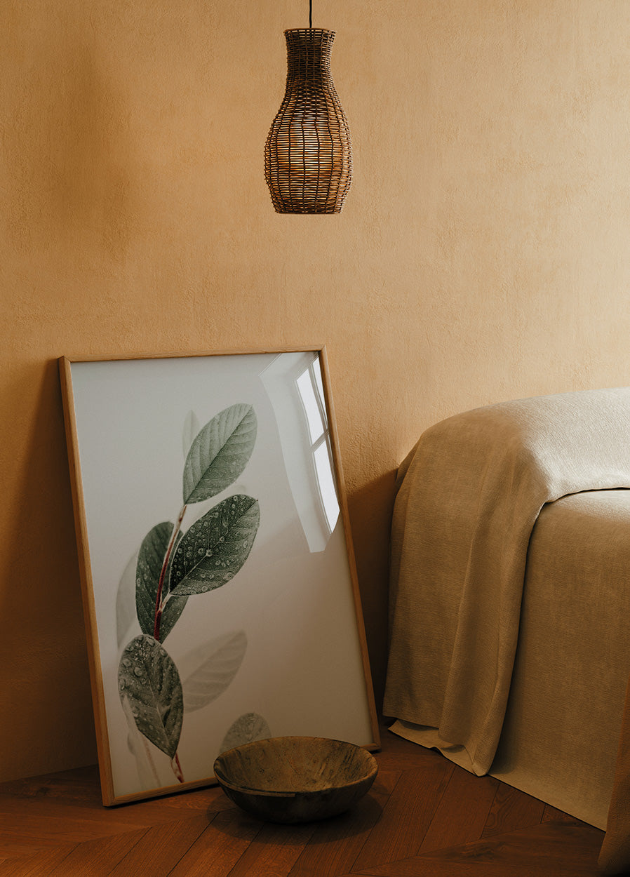 Tau auf den Blättern Poster - Posterbox.dk