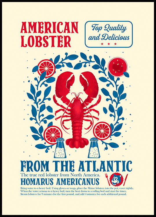Lobster kitchen print Plakat - Posterbox