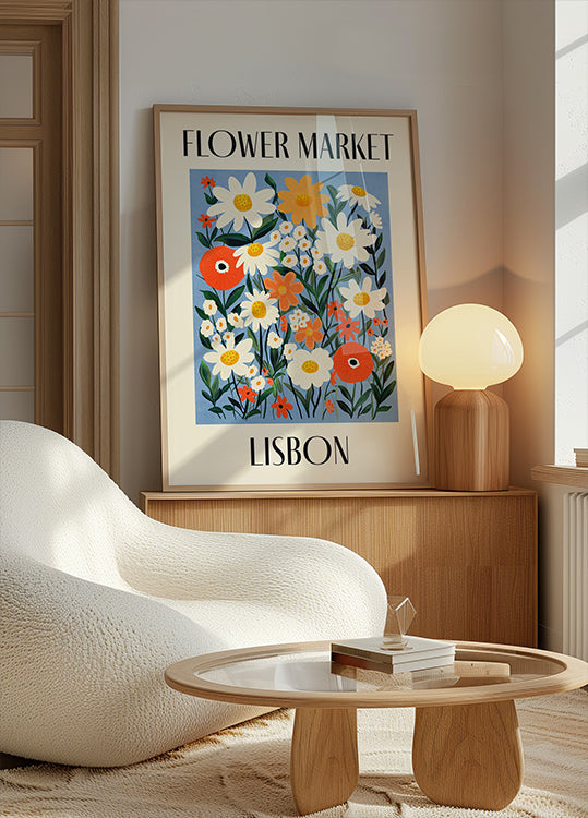 Flower Market Lisbon Portugal Plakat - Posterbox