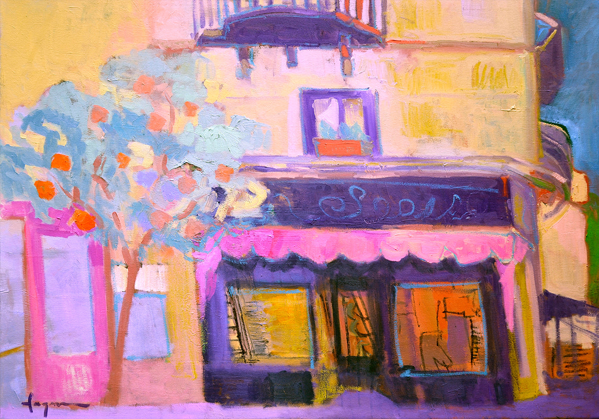 Vibrant Café Scene - Posterbox