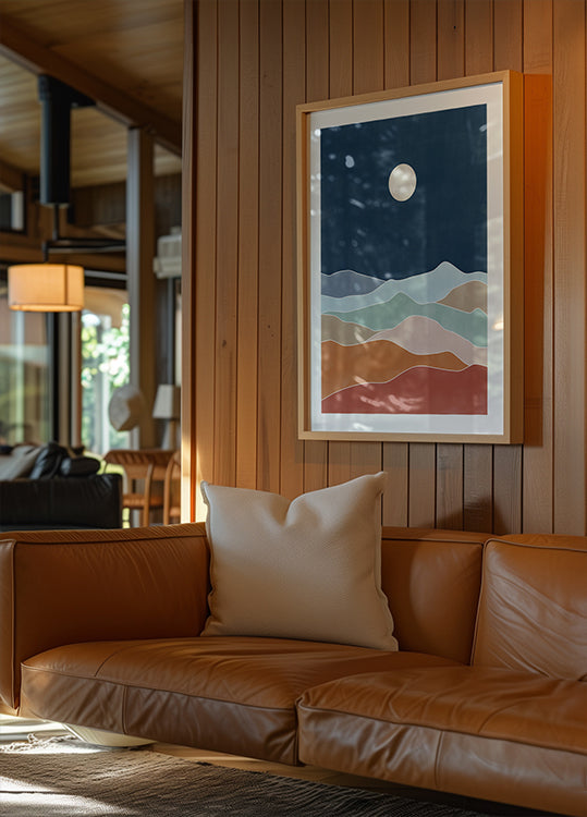Moonlit Hill Scape  Plakat - Posterbox