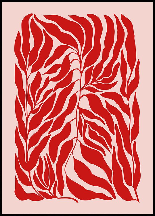Red Leaf Harmony Plakat - Posterbox