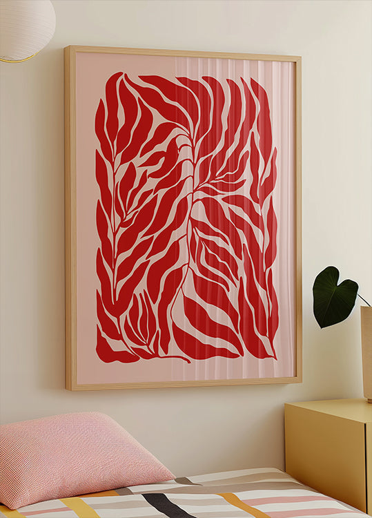 Red Leaf Harmony Plakat - Posterbox