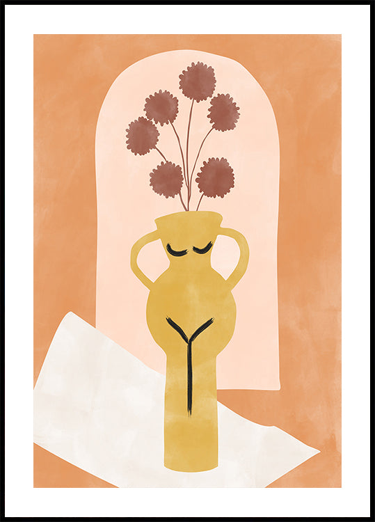 Stylized Vase Resembling A Female Form Plakat - Posterbox
