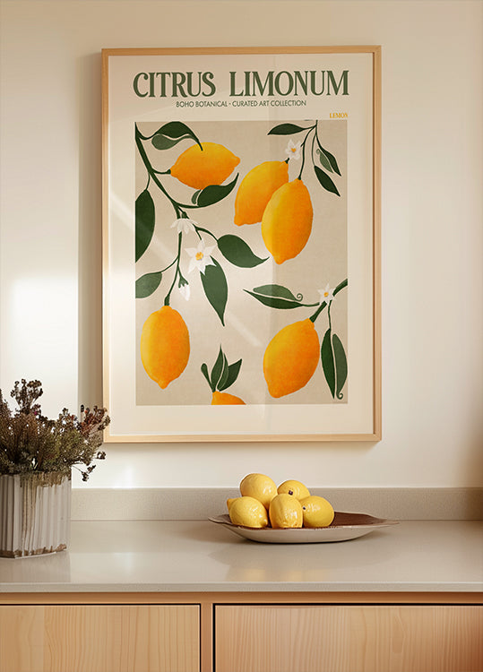 Golden Citrus Delight Plakat - Posterbox
